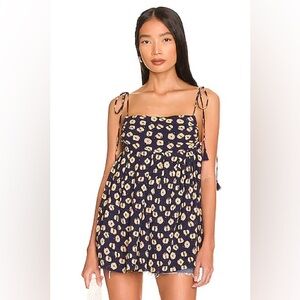 NWT FREE PEOPLE Molly Tunic in Indigo Combo, Size Small